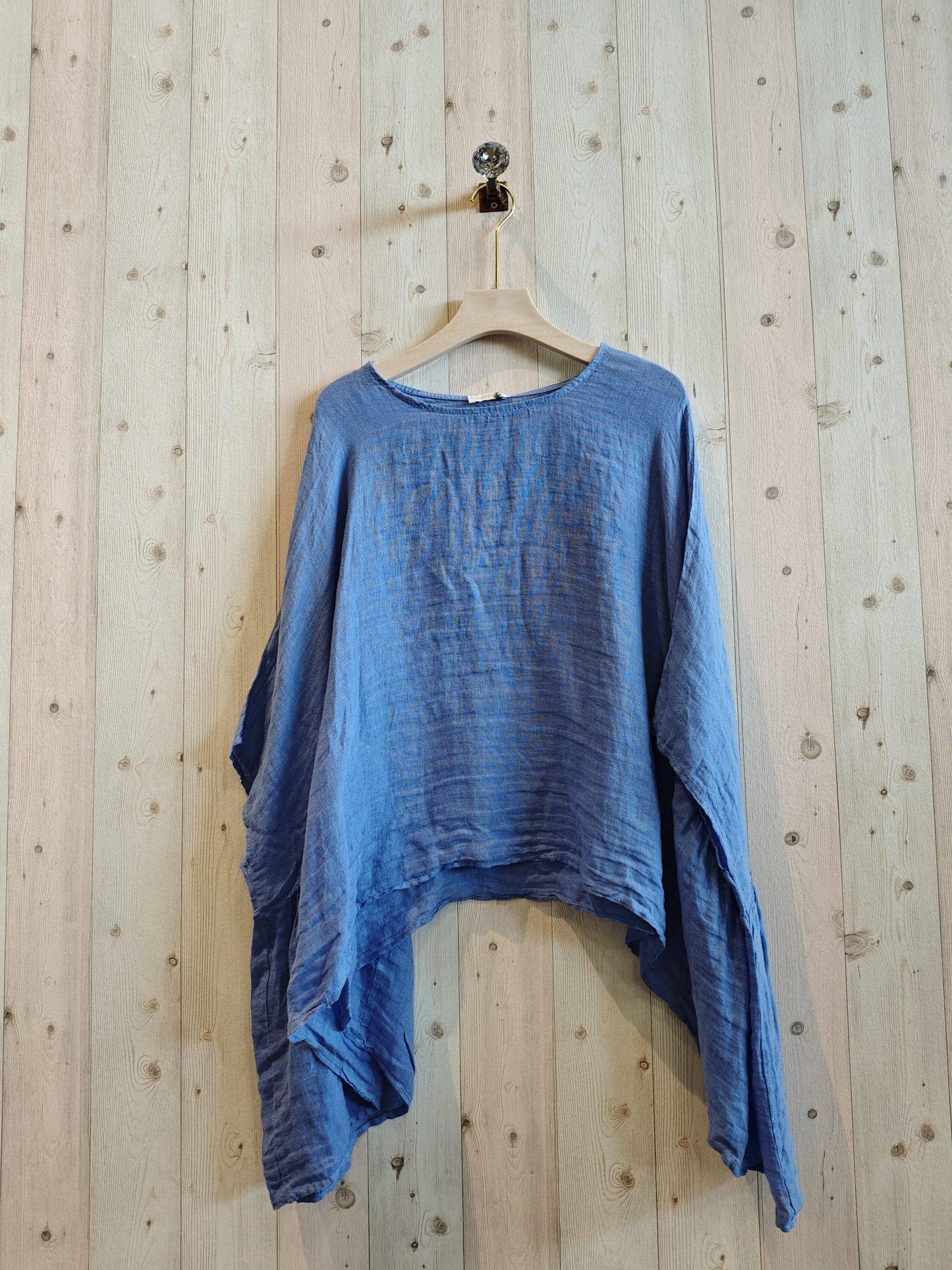Italian Linen Poncho Style Blouse
