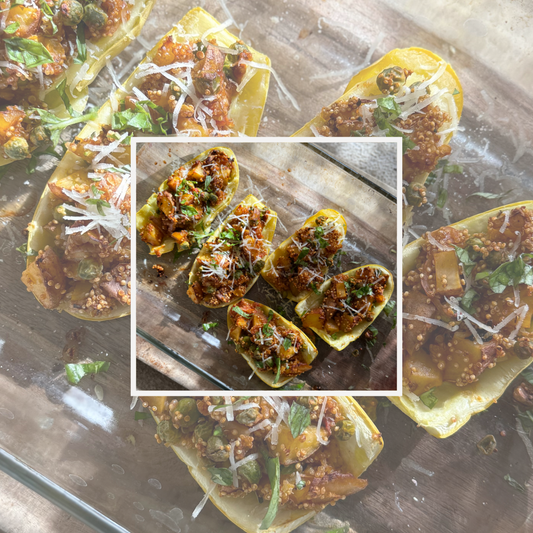 Stuffed Cucuzza Boats