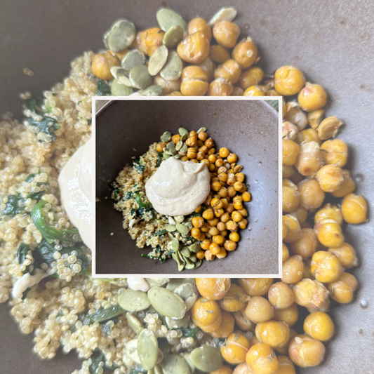 Warm Tahini Chickpea Bowl
