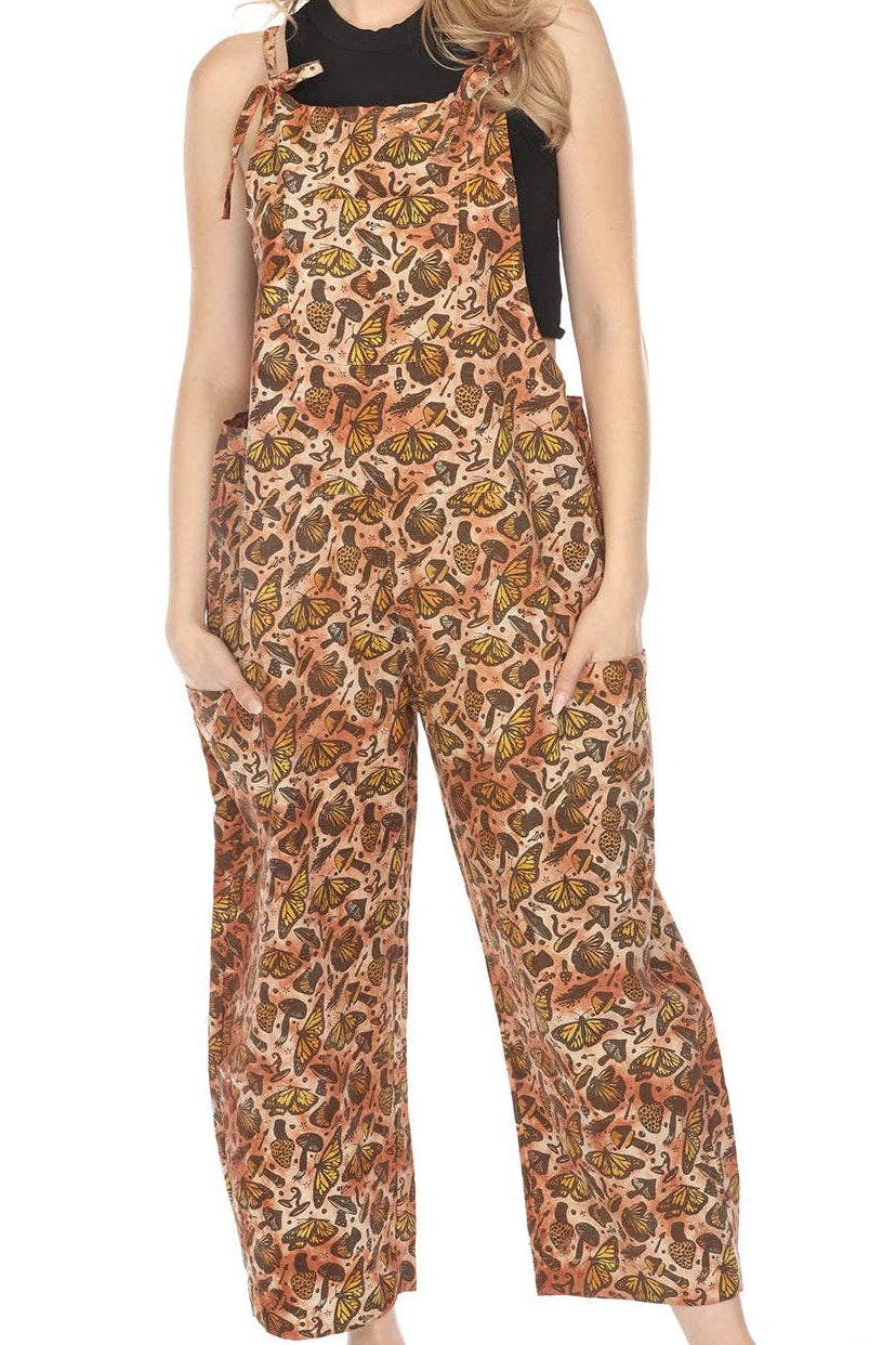 Homespun Butterfly Oversized Overalls