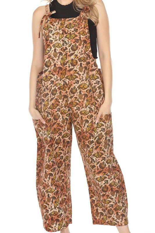 Homespun Butterfly Oversized Overalls