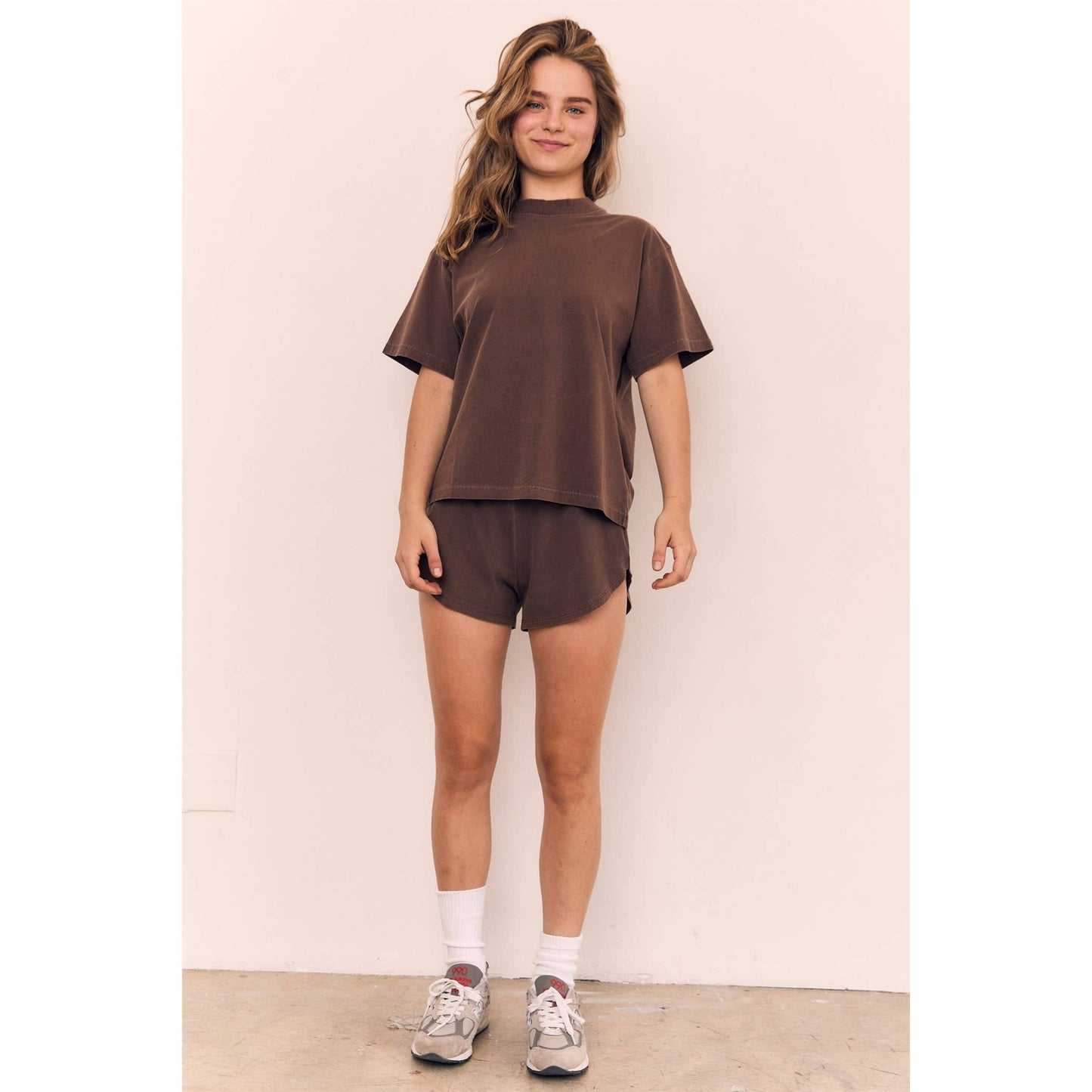 Mineral Washed Cotton Dolphin Shorts