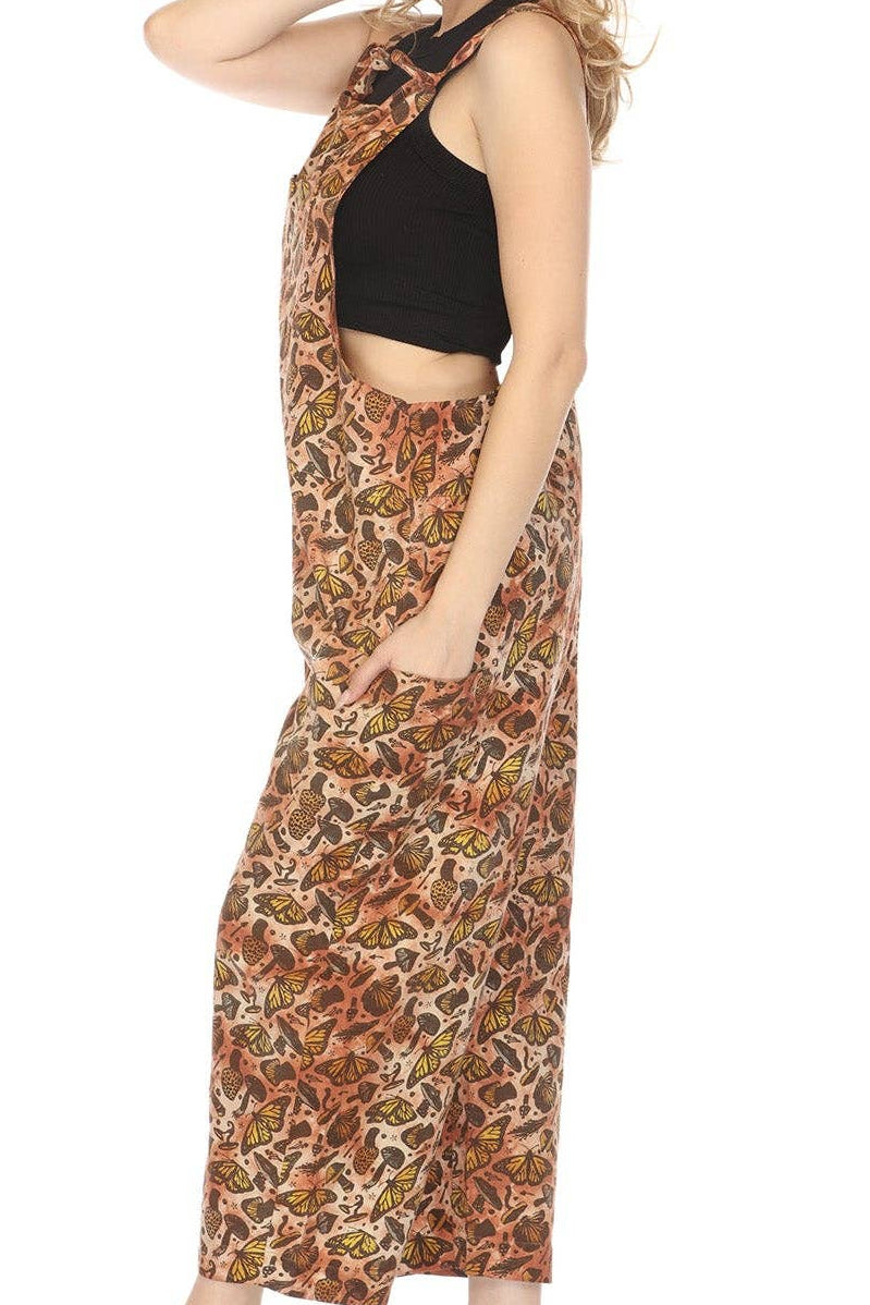 Homespun Butterfly Oversized Overalls
