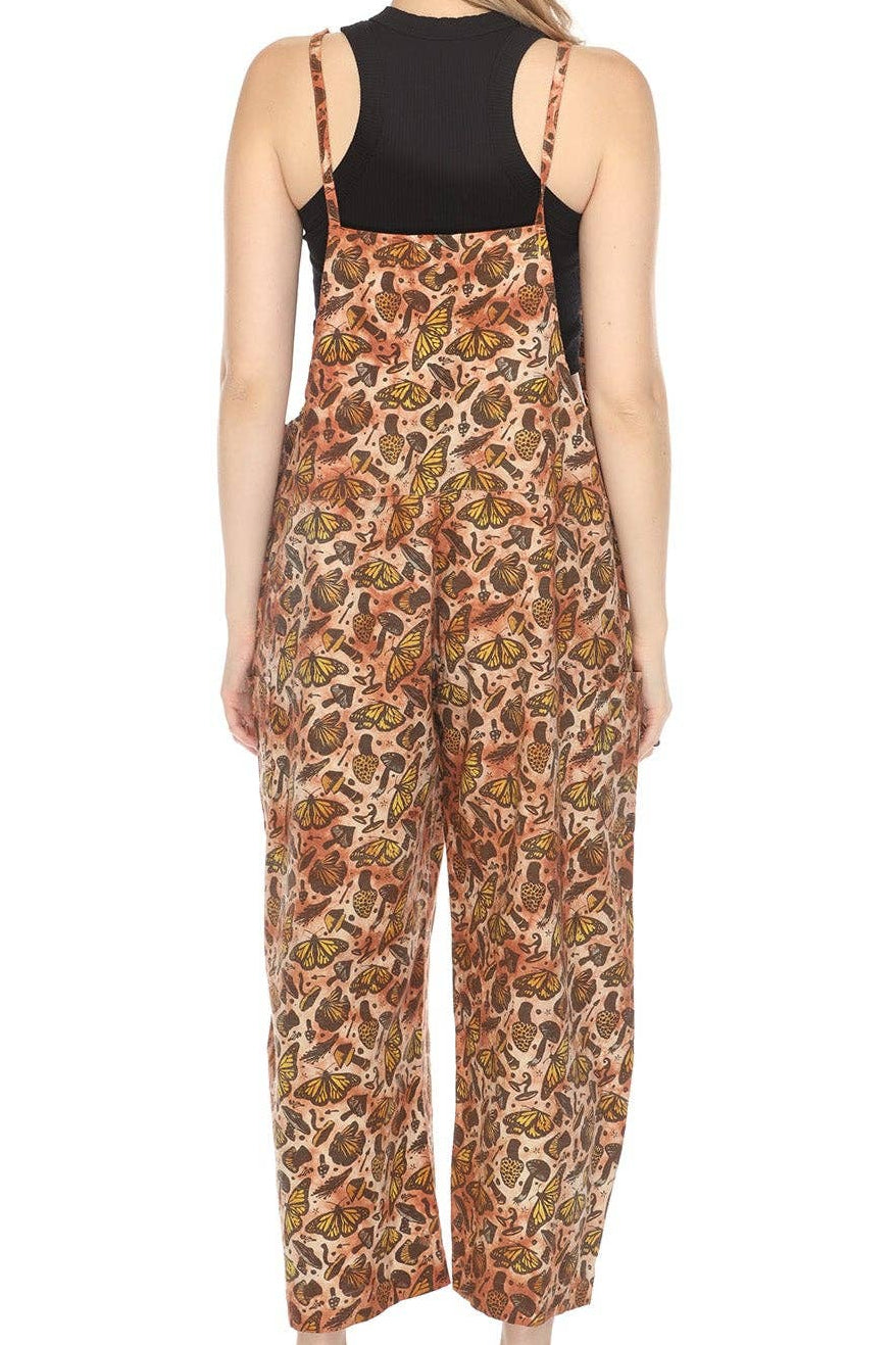 Homespun Butterfly Oversized Overalls