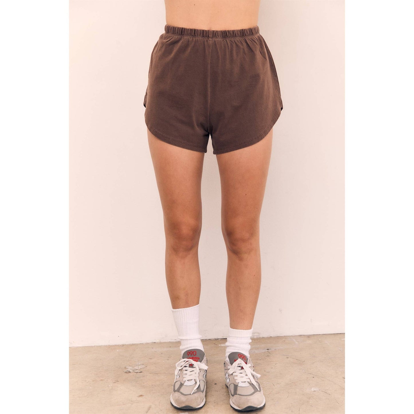 Mineral Washed Cotton Dolphin Shorts