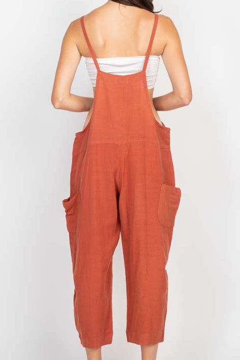 Easy Slouchy Hemp Overalls