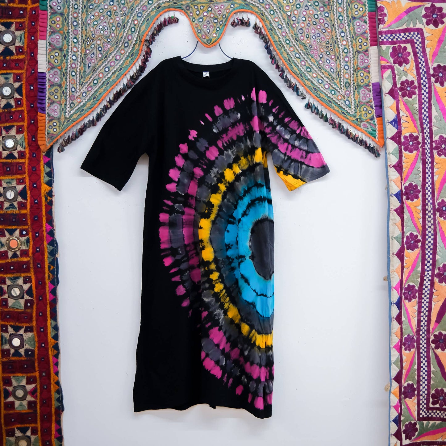 Tie Dye Long Boho Dress with Slit