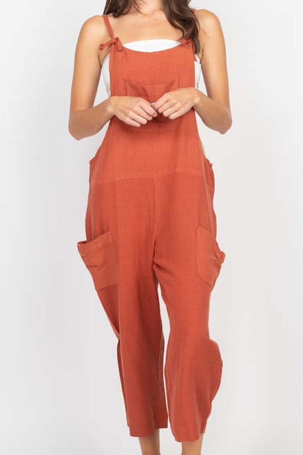 Easy Slouchy Hemp Overalls